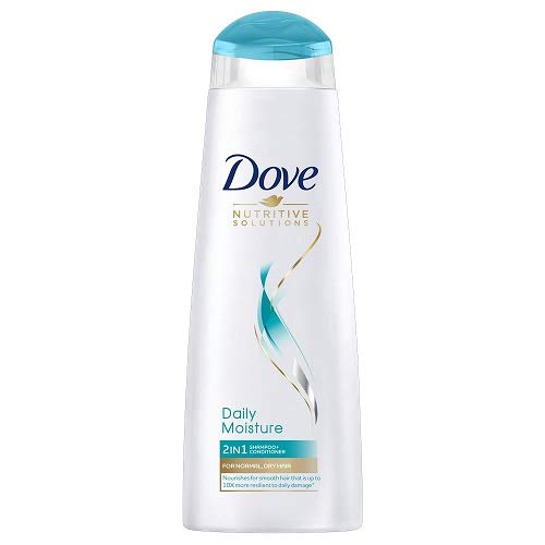Dove - Lot de 6 bouteilles de Shampooing et revitalisant 2 en 1 pour une hydratation quotidienne - 250 ml 