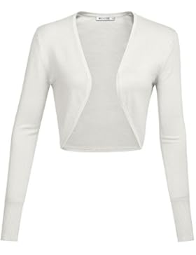 MUXXN Damen Strickjacken Achselzucken für Retro Kleider Langarm Kurz Jäckchen