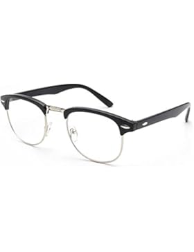 Outray Vintage Retro Classic Halbrahmen Horn umrandeten klare Linse Brille