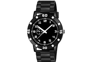 Black Dial Rubber Strap Stylish Analog Watch for Men-GINIEE-PU-GINI-Blue_EE/DD ent._518