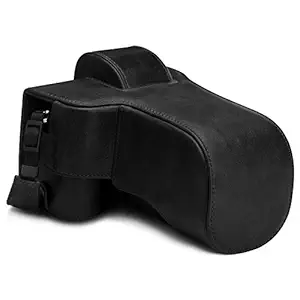 MegaGear Ever Ready Genuine Leather Camera Case Compatible with Nikon Z50 (50-250mm)