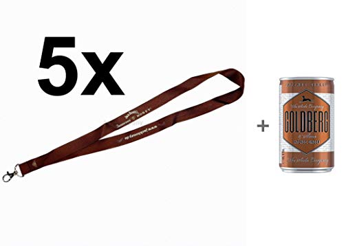 Preisvergleich Produktbild Jack Daniels Tennessee Honey Schlüsselband Schlüsselanhänger Aktion - 5 Stück + Goldberg Intense Ginger 0,15l EINWEG