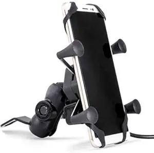 JOKIN Bike Motorcycle Mobile Phone Holder with Fast Charging (Black)