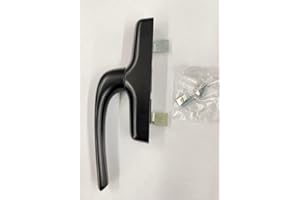 Cremonese RAMSES FAPIM 1842I finitura NERO RAL 9005 con manico ribassato in alluminio e interasse mm 104, maniglia per infissi MADE IN ITALY