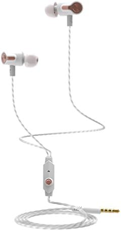 Wired Stereo Bass Mobile Phones Earphones Noise Isolating 3.5mm Audio Output Headsets with Mic for Apple Samsung iPhone iPad iPod Samsung Nokia Mp5 Players (rose)