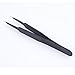 Produktbild Jasnyfall Tragbare Mini Handliche ESD-14 Edelstahl Anti-Magnet-Pinzette Langlebig Multifunktionale Anti-Statik-Pinzette Schwarzer gerader Kopf