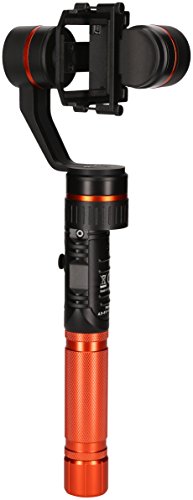 Rollei Profi Actioncam Gimbal - 3-Achsen Schwebestativ (Stabilisator/Steadycam) fÃ¼r Actioncams, inkl. App fÃ¼r Fernsteuerung, passend fÃ¼r Rollei Actioncams und GoPro Hero 6 / 5 / 4 und 3 sowie weitere Actioncams - Schwarz/Orange