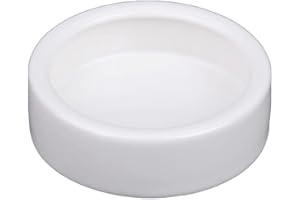 GEREINY Geriny Ciotola Rotonda in Ceramica Bianca per rettili Ciotole per Animali Domestici Ciotole per Animali Domestici Mini Cibo Acqua Anti-E Bianco