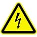 Produktbild Aufkleber Warnung vor gefährlicher elektrischer Spannung gemäß ASR A1.3/ DIN ISO 7010 Folie 10cm (Hochspannung) praxisbewährt, wetterfest