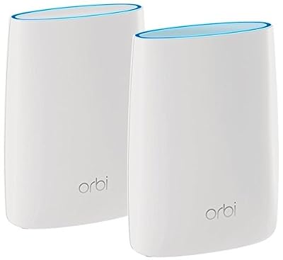 Netgear système wifi orbi pack routeur + satellite système wifi tri-bandes hautes performances ac3000 le kit de deux éléments procure un signal wi hautes performances ac3000 pour la couverture d