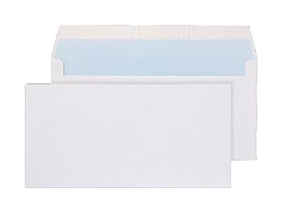 Purely Everyday Lot de 50 enveloppes autoadhésives 100 g/m² Blanc Format DL 110 x 220 mm