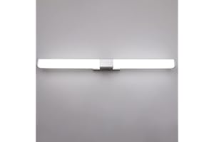 Klighten Lampa do lustra łazienkowego 80 cm 16 W, zimna biel 5500 K, 1360 lumenów, wodoodporna IP44, nowoczesna aplikacja, stal nierdzewna i akryl