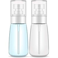 Sprühflasche Reisegröße, Uervoton 2PCS-60 ml leere Feinnebel-Haarsprayflasche für Alkohol, Pflanzen, Haustiere…
