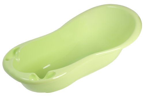 Baby Badewanne grün XXL + Badewannenständer + Waschhandschuh - 4