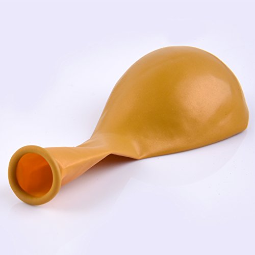 Mudder 12 Zoll Latex Party Ballons (Golden, Weiß und Schwarz) mit Golden Curling Band Rolle für Party Dekorationen und Bedürfnisse - 6
