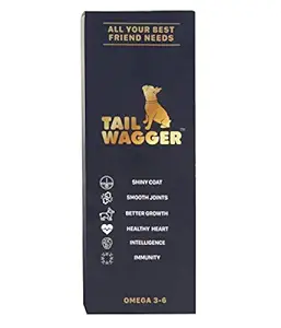 TAILWAGGER Omega 3-6 Fish Oil Supplement for Dogs | Deworming, Antioxidants & Immunity Booster for Dogs & Cats