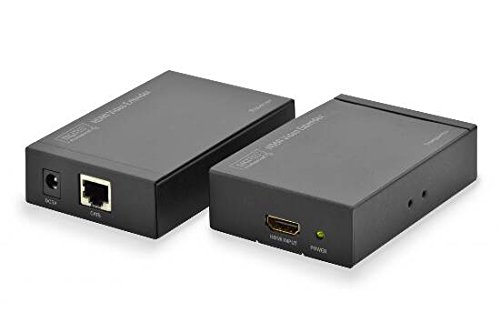 DIGITUS HDMI Video Extender über Cat5, bis zu 50 m (CAT5 / CAT6), unterstützt 3D Auflösung bis 1080p, schwarz