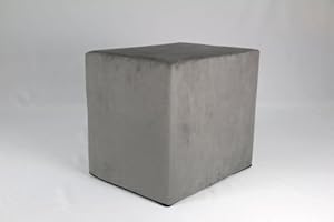 Fränkische Schlafmanufaktur Stepped Positioning Cube, Intervertebral Disc Storage Cube with Microfibre Cover, Approx. 50 x 45 x 40 cm, Grey