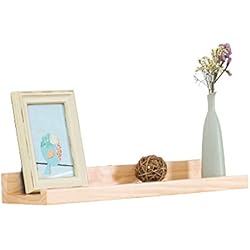 Étagère Flottante Etagère Murale en Bois Massif pour Cadre Photo et Affichage de Peinture, Oeuvre de Bricolage, Artisanat, Organisateur de Fil à Coudre Décoration d'Intérieur Râtelier (50 cm)