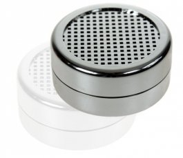 Lifestyle-Ambiente Humidor Polymerbefeuchter silber rund 5,6x2,5cm inkl. Lifestyle-Ambiente Tastingbogen mit Magnethalterung