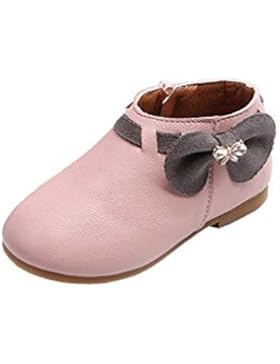 Kinder schuhe , Kobay Kleinkind-Baby-Mädchen Kinder Mode Bowknot-Sneaker Stiefel Reißverschluss Beiläufig Schuhe