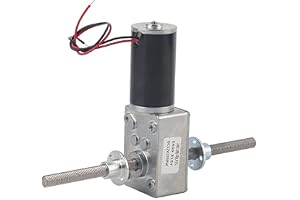12V High Torque, M8 Double Shaft 1280 Motor Gear Motor Right and Left Hand Shaft Coaxial Reduction Motor with Flange (290)