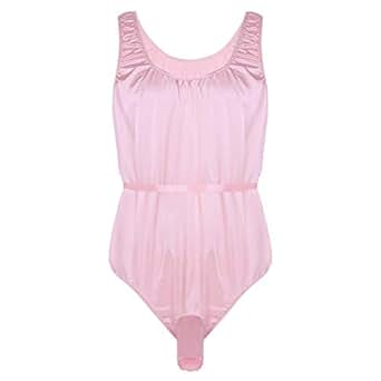 iEFiEL M/&auml;nner Sissy Dessous Unterw/&auml;sche Satin Lingerie Herren Body Bodysuit Overall Unterhemd Reizw/&auml;sche Crossdressing Kost/&uuml;m M-XL
