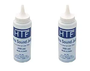 HTF Ultrasound Transmission gel - 250ml Bottle for diagnostic and therapeutic purpose (pack of 2)