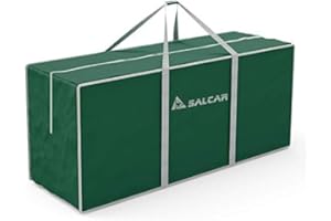 SALCAR Bolsa de armazenamento para árvore de Natal, Grande 130 cm para árvore de Natal Artificial de 1,8 m/2,1 m/2,4 m, tecido Oxford 600D, impermeável, à Prova de pó, dobrável, com alça - Verde