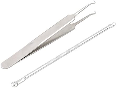 Blackhead Remover Tweezers Kit, Comedone Extractor Tool, Zit Removing for Risk Free Nose Beauty Tool