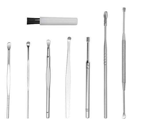 Ear Wax Remover, Ear Cleaner Ear Pick Earwax Removal with Storage Box Stainless Steel 7 Pieces for Ear Cleaning