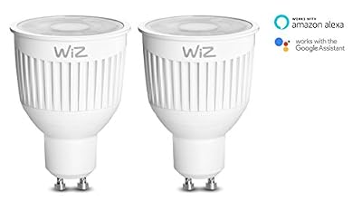 WiZ WZ0195072 Pack de 2 Ampoules LED intelligentes, Aluminium/Plastic, GU10, 6,5 W