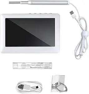 QAWACHH Ear Cleaning Spoon Visual 720P Otoscope 3.9mm Lens 6 LED Endoscope With 4.3 Inch LCD Screen Endoscopic Camera