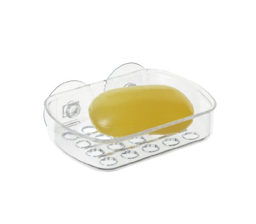 WENKO 202005100 Schwamm- und Seifenablage Kreise, Kunststoff – Polystyrol, 13 x 5 x 10 cm, Transparent - 2