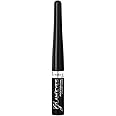 Rimmel London Eyeliner Liquido Glameyes, Lunga Durata, Finish Opaco e Tratto Sottile, 001 Nero/Black Glamour, 3.5 ml