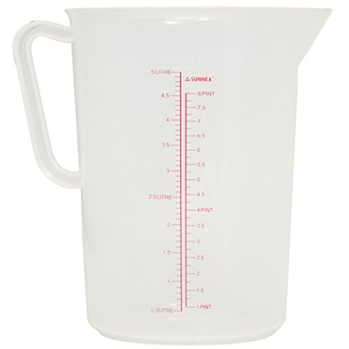 Sternzeichen Polypropylen Messbecher, 5 Liter, transparent