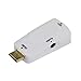 Produktbild TianranRT 1080P HDMI Stecker auf VGA Buchse Adapter Video Konverter 3,5mm Audio Ausgang Kabel (Weiß)