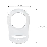 NUOLUX 10 Stück Baby Silikonring Adapter für Schnullerketten - 6