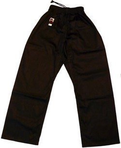 Playwell Kung Fu Black 100% Cotton Open Legged Trousers