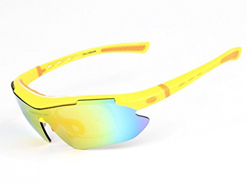 Kapvoe UV400 Bicycle Glasses – Interchangeable Mirrored Lenses For MTB, Cycling, Unisex