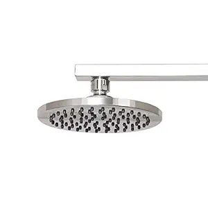 AmazonBasics Rain Shower Head, 6 Inch, Round, Satin Nickel