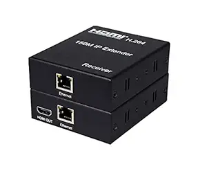 Microware HDMI 150M IP Extender with Transmitter and Receiver 1080p HDMI H.264 Over Ethernet IP Extender