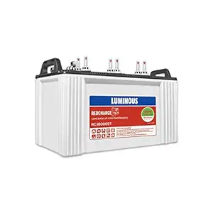 Luminous Red Charge RC 18000ST 150 Ah Recyclable Short Tubular Inverter Battery for Home, Office & Shops (Blue & White)