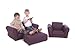 BROWN PU LEATHER LAZYBONES KIDS TWIN SOFA Chair/Seat/Armchair/Sofa for Children/Childs