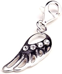 Eurojewellery ejGenuine Silver 925 angel sparkle wing charm ideal for european bracelet or necklace A43C