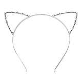 ROSENICE Stirnband Katzenohren Form mit Strass für Maskerade Weihnachten Party