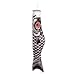 Produktbild Strollway Wohnkultur Hängender Koinobori Fisch-Flaggen-Anhänger, 100cm Koi Nobori Karpfen-Wind-Socken-Koinobori-Fisch-Drachen-Flaggen-hängendes Dekor (Farbe : Black)