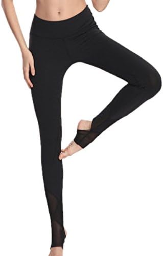 Ladies Summer Stylish Sport Leggings Stitching Body-building Yoga Pants Fitness Yoga Pants,Black-M