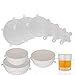 Produktbild COOTA Silikon Stretch Deckel der verschiedenen Größen (6er Pack) dehnbar wiederverwendbar Food Saver Cover für Frischhalten Oder Store (-20  (Einfrieren) ~ 200 ) mit 1 Reinigungsbürste