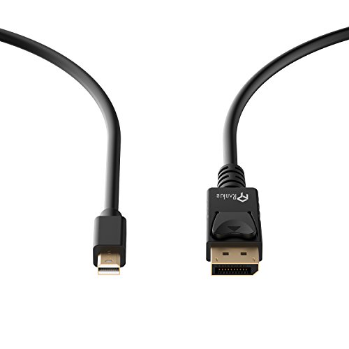 Mini DP auf DP Kabel, Rankie 2-Pack 1.8m Vergoldet MiniDP (Mini DisplayPort) to DP (DisplayPort) Kabel Cable 2K-Auflösung Bereit (Schwarz) – R1105E - 3